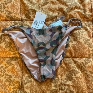Geometric Sparkle Bikini Bottom
